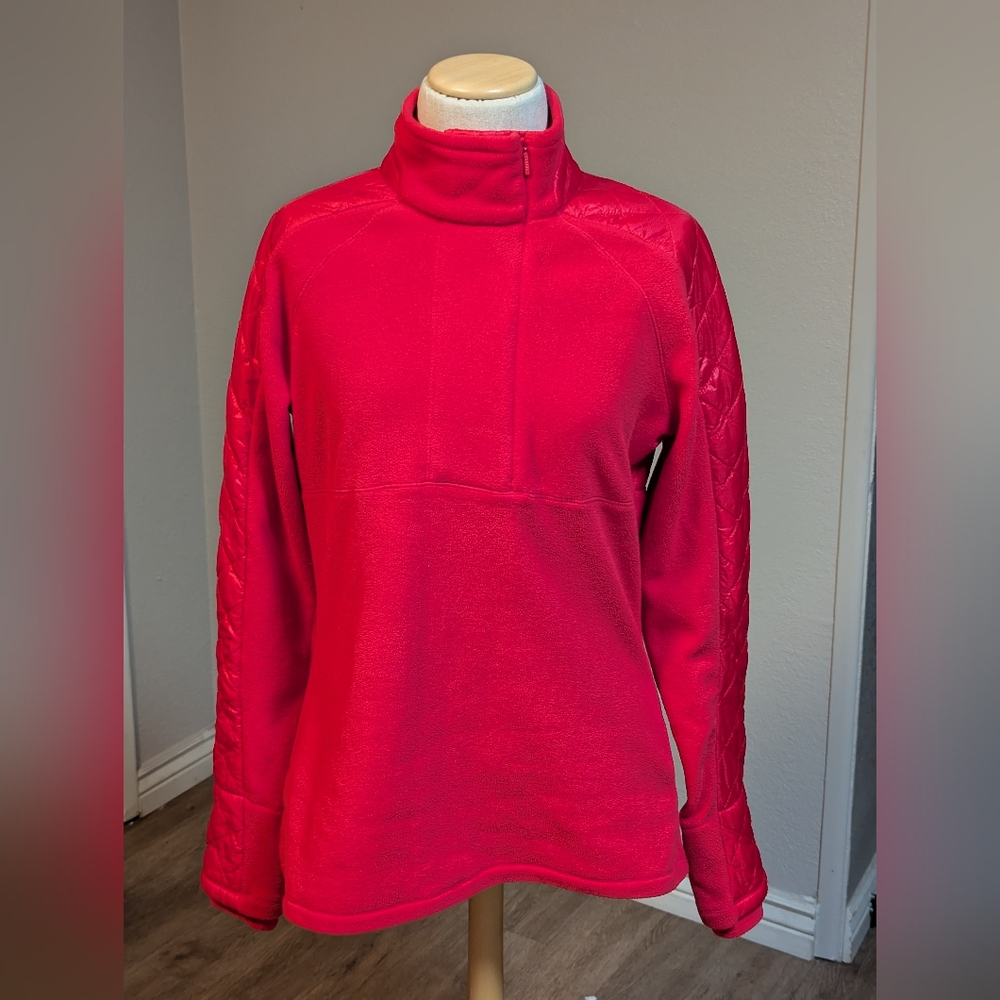 Athleta Vibrant Red Fleece Long Sleeve Size M